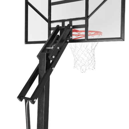 B700 Vaik./suaug. krepšinio lenta nuo 2,40 m iki 3,05 m. 7 žaidimo aukščiai.