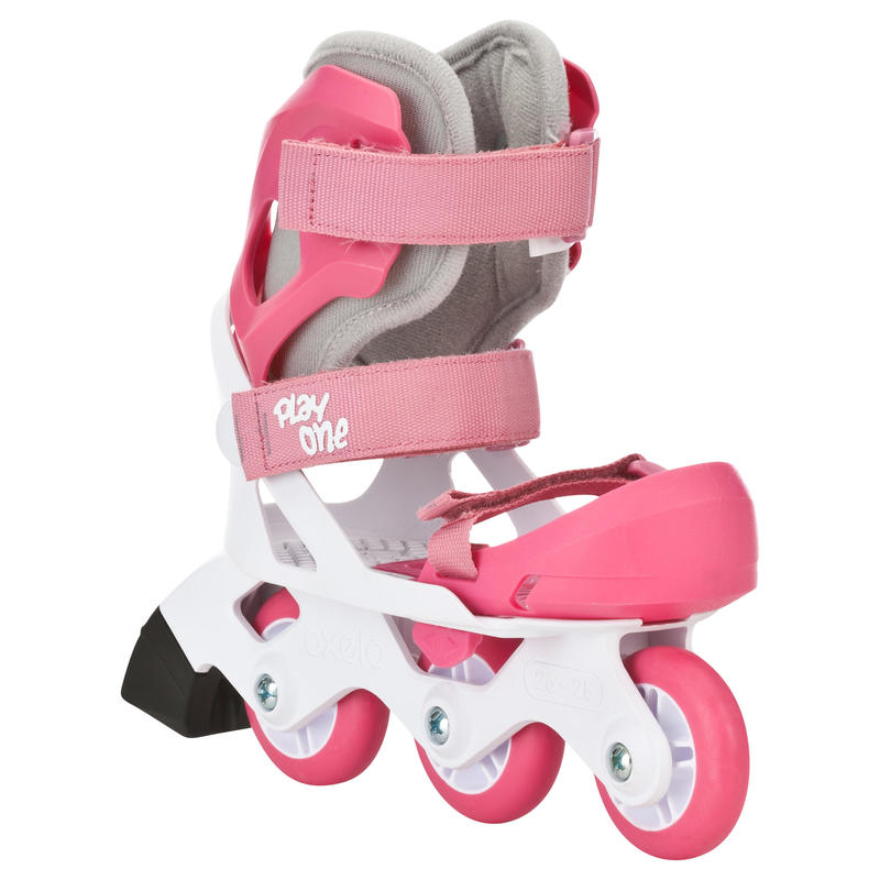 Play One Girls' Beginner Inline Skates - Pink/White Play One Girls' Beginner Inline Skates - Pink/White