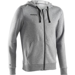 Veste capuche basketball homme B300 grise