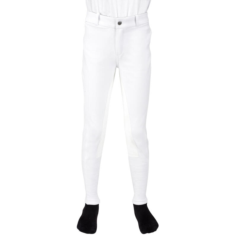 Pantalon de concours équitation enfant FULLSEAT blanc