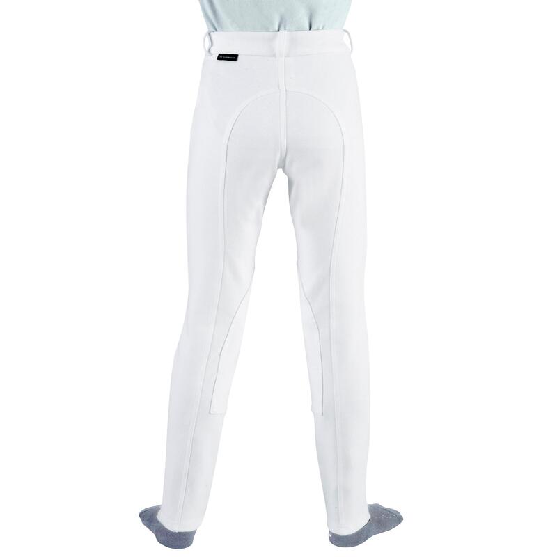 Pantalon de concours équitation enfant 100 blanc