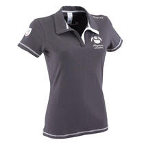 dark grey polo shirt womens