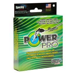 FILS/TRESSES PÊCHE AUX LEURRES POWER PRO 135M 28/100 VERTE