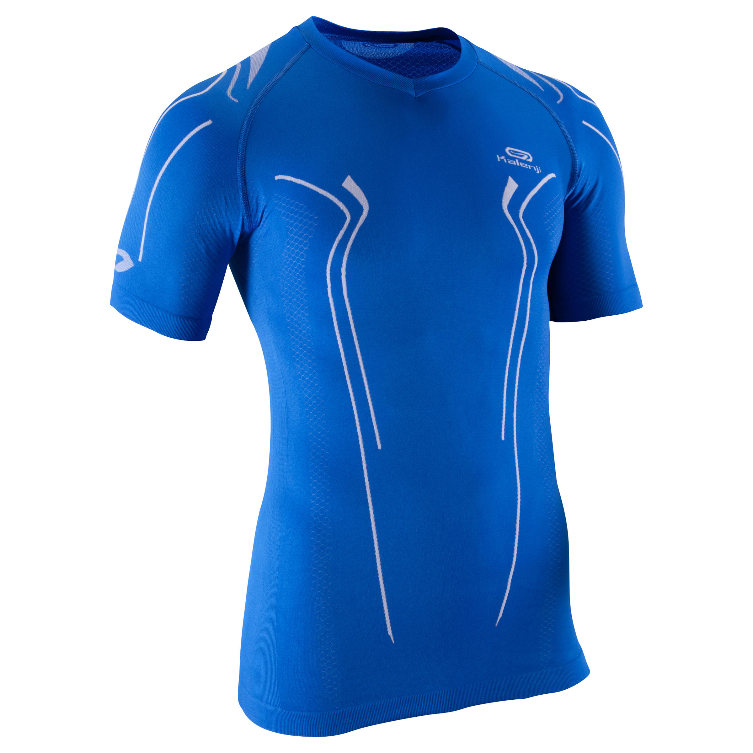 KALENJI Men's Kiprun Fit Running T-Shirt -  blue white