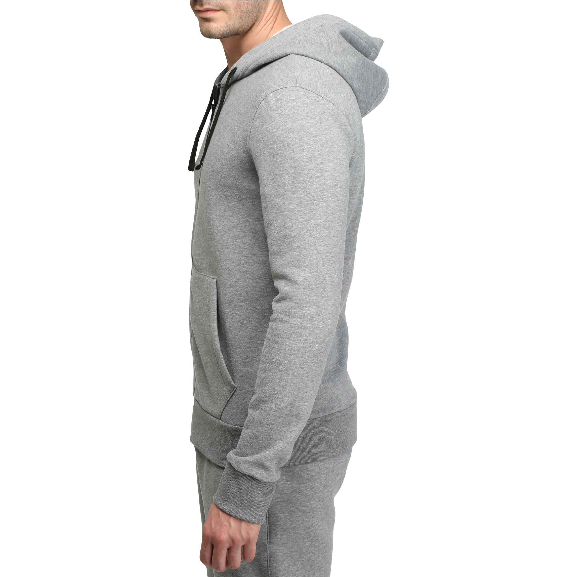 B300 Men's Basketball Hooded Jacket - Grey 3/11