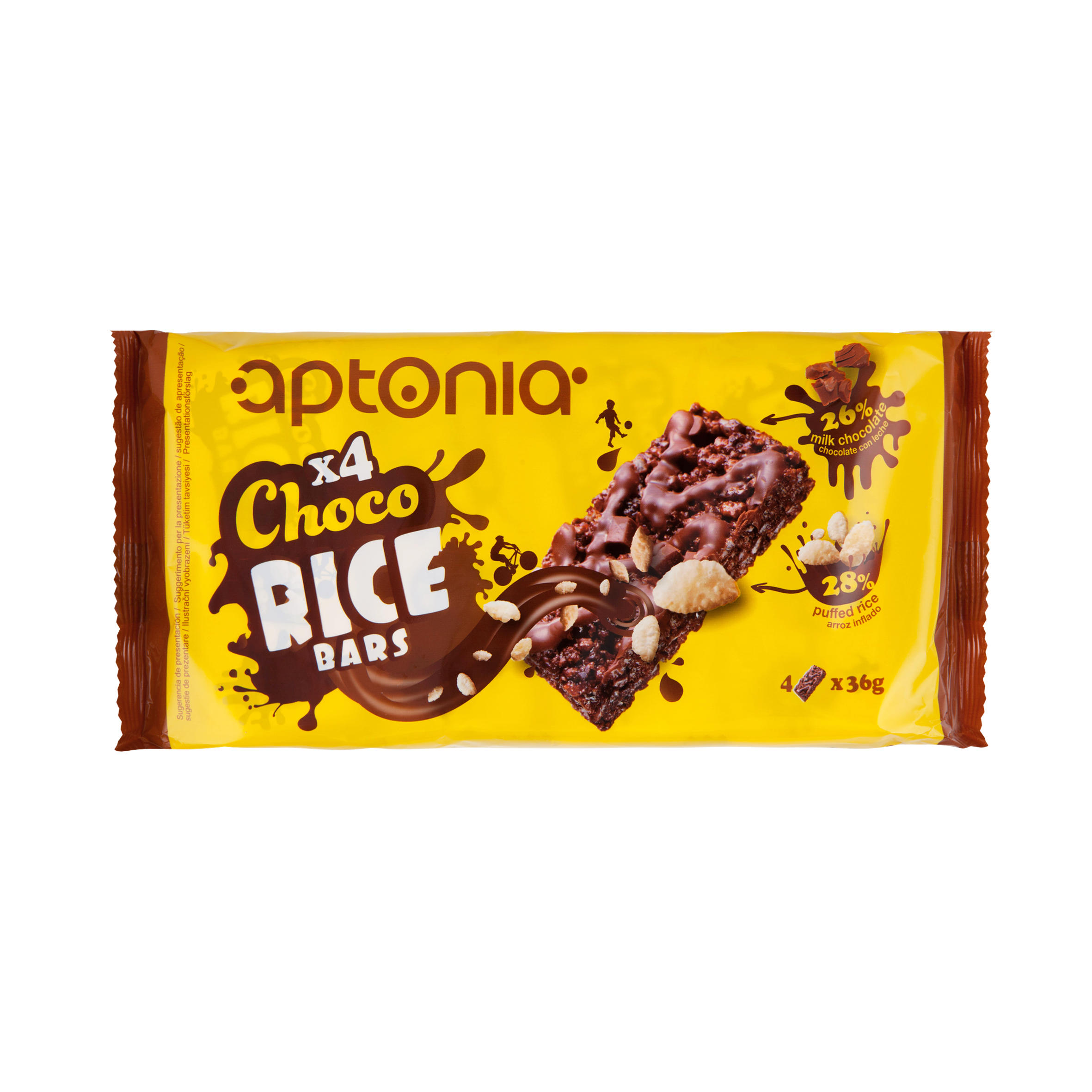 Choco Rice Coated Puffed Rice Sport Bar 4x32g 1/2