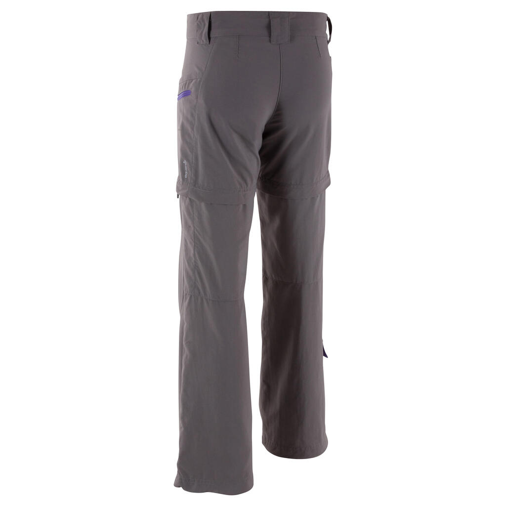 Zipphose Forclaz 500 Girl Kinder, grau