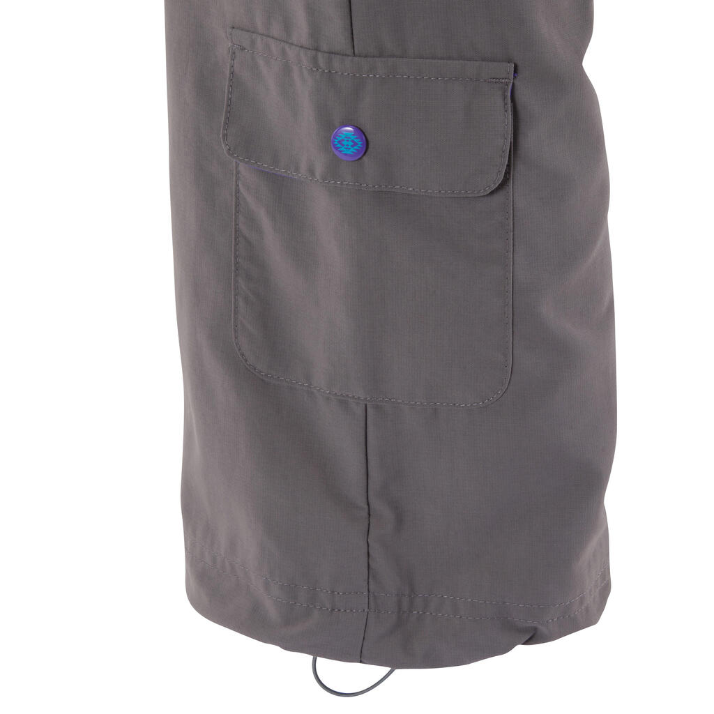 Zipphose Forclaz 500 Girl Kinder, grau