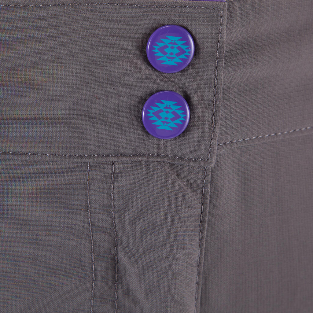 Zipphose Forclaz 500 Girl Kinder, grau