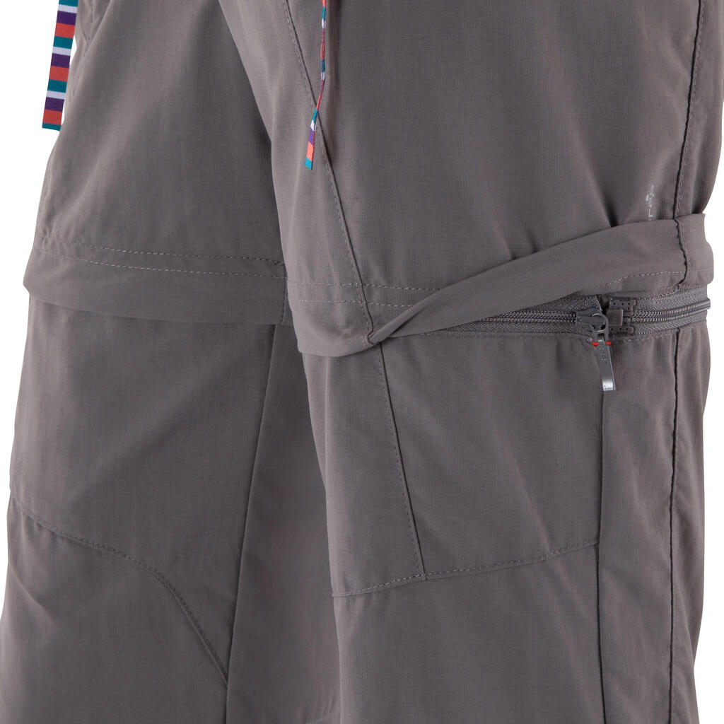 Zipphose Forclaz 500 Girl Kinder, grau