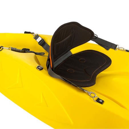 Canoe-kayak comfort seat with 4-point fixing for sit-on-top models