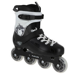 Roller freeride hockey adulte BRONX noir blanc
