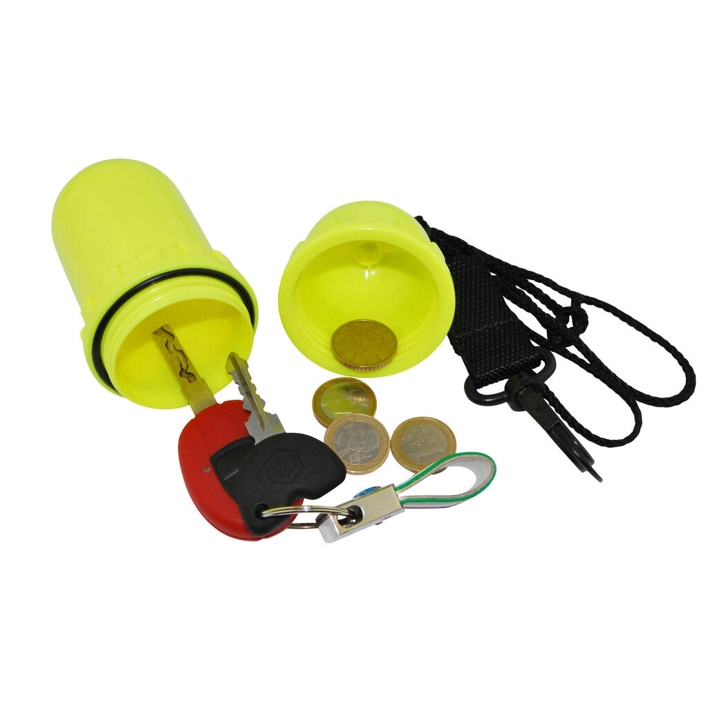 Medium waterproof egg-shaped container yellow