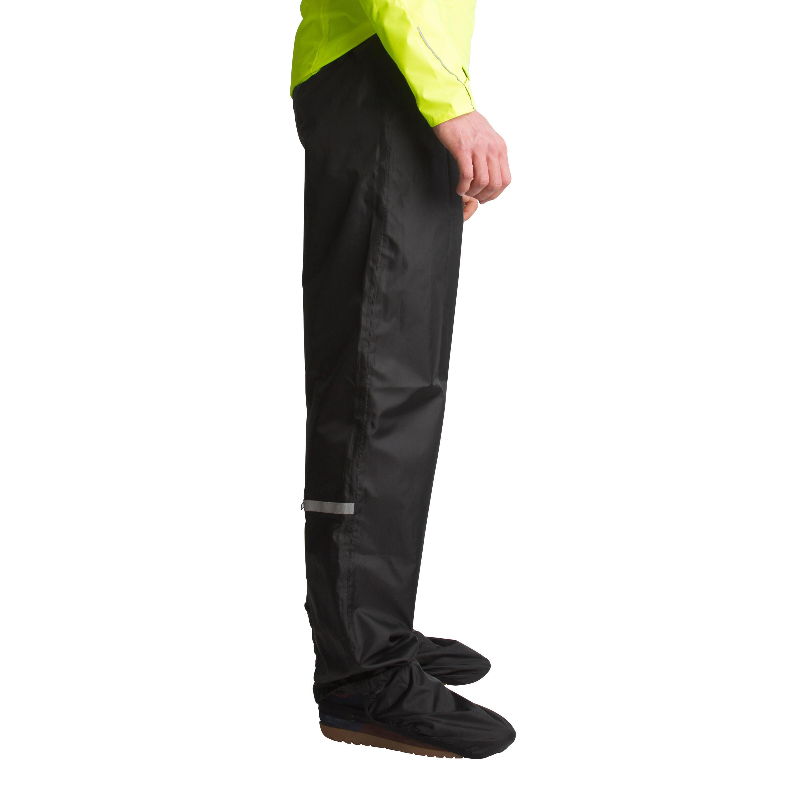 300 City Cycling Rain Overtrousers - Black 2/6