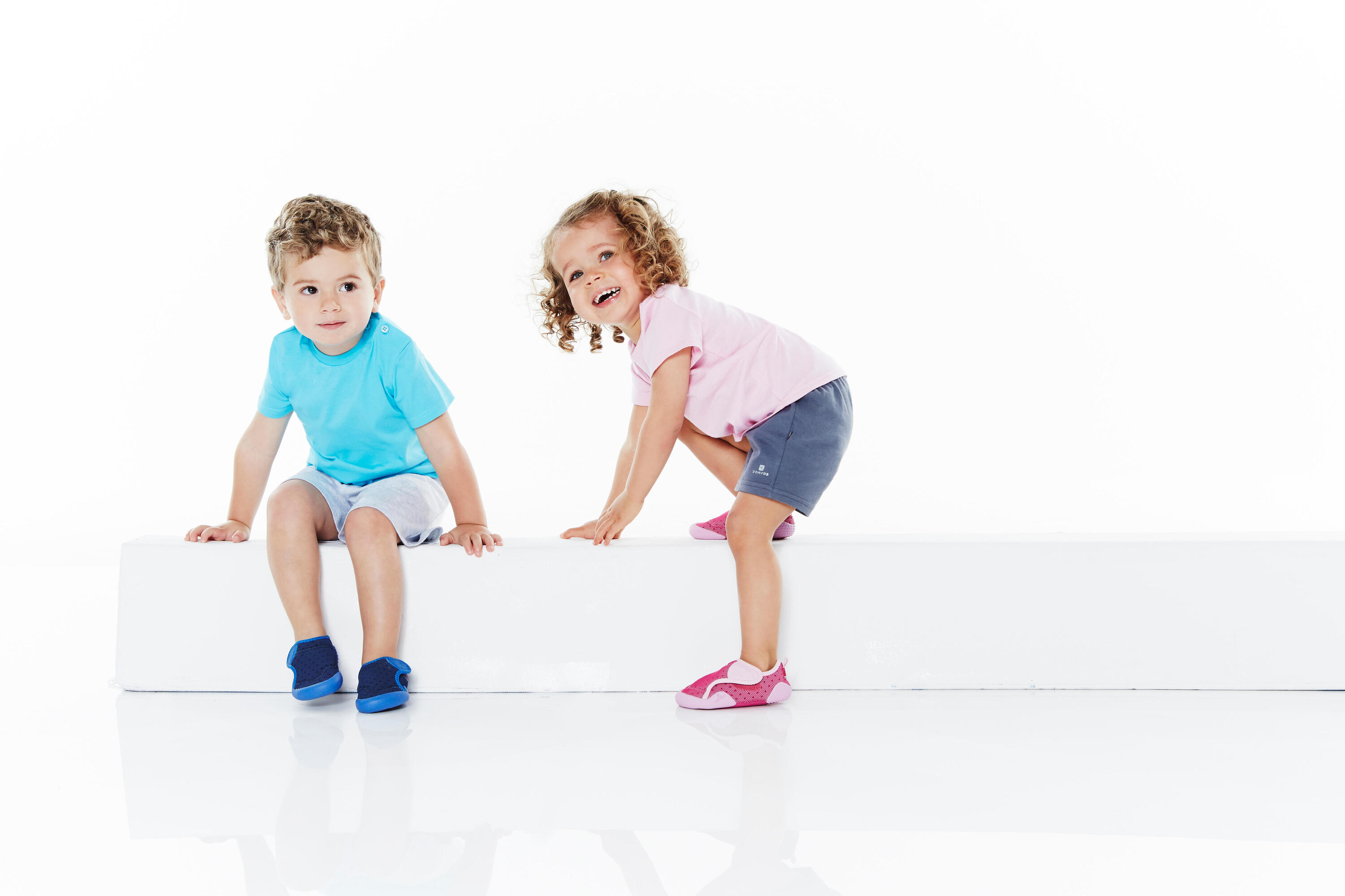 Pantaloncini baby bambino gym 100 blu 15/19