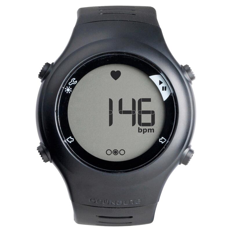 Běžecké hodinky s měřením tepové frekvence ONrhythm 110 černé