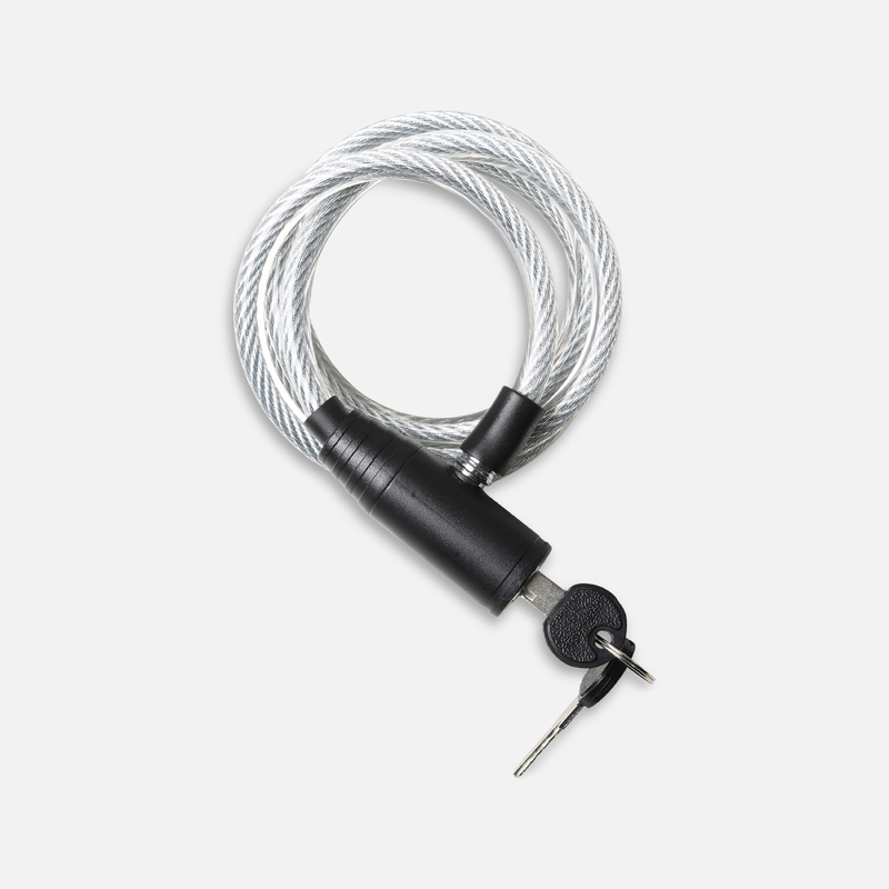 ANTIVOL ACCESSOIRES VELO A CLE 100 GRIS pour les clubs et collectivites Decathlon Pro