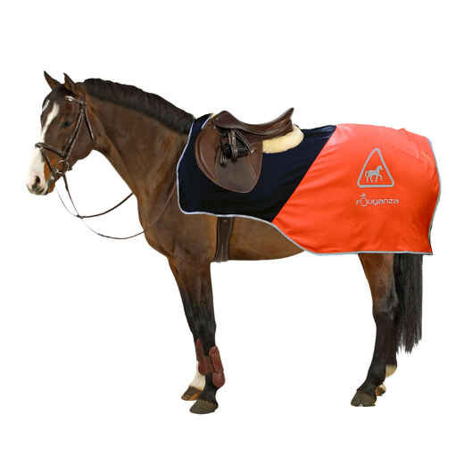 
      Horse Riding Exercise Rug - Orange and Black
  