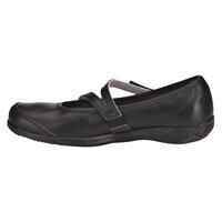 Baoma women's fitness walking ballerina pumps black leather