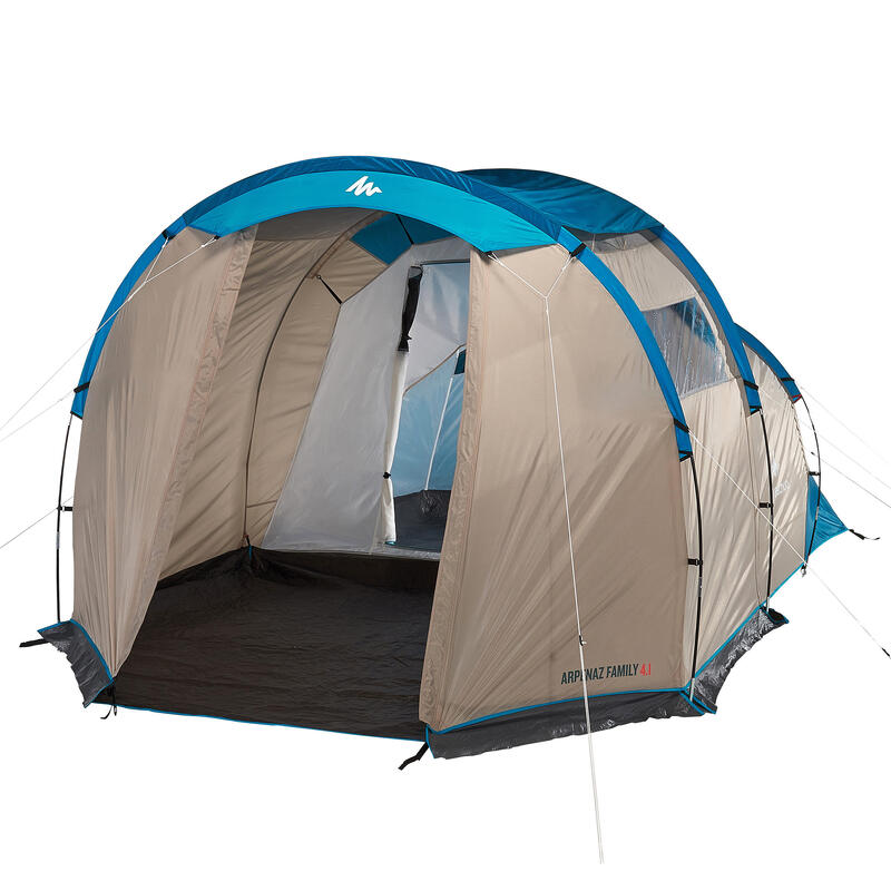 Cort Camping 4 Persoane 1 Cameră structură cu bețe ARPENAZ 4.1