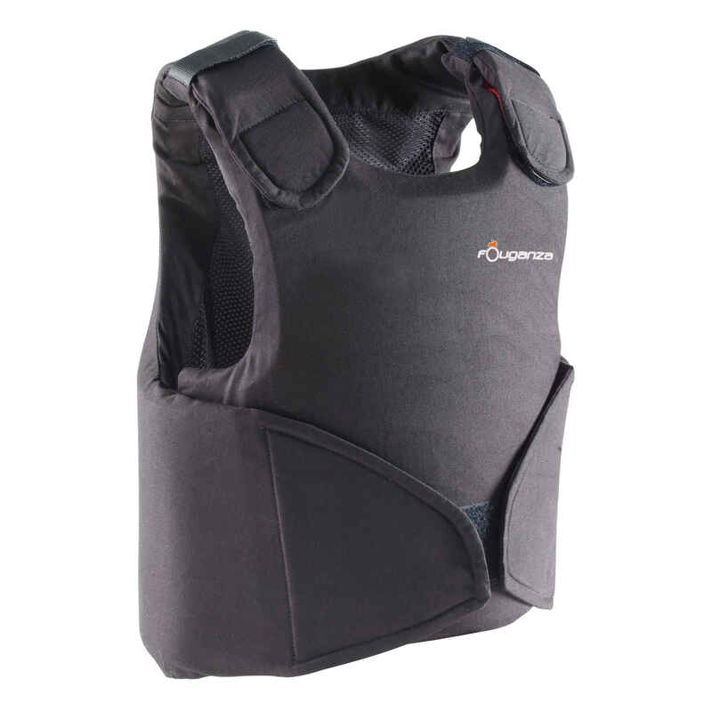 Kids' Horse Riding Body Protector Safety 100 - Black