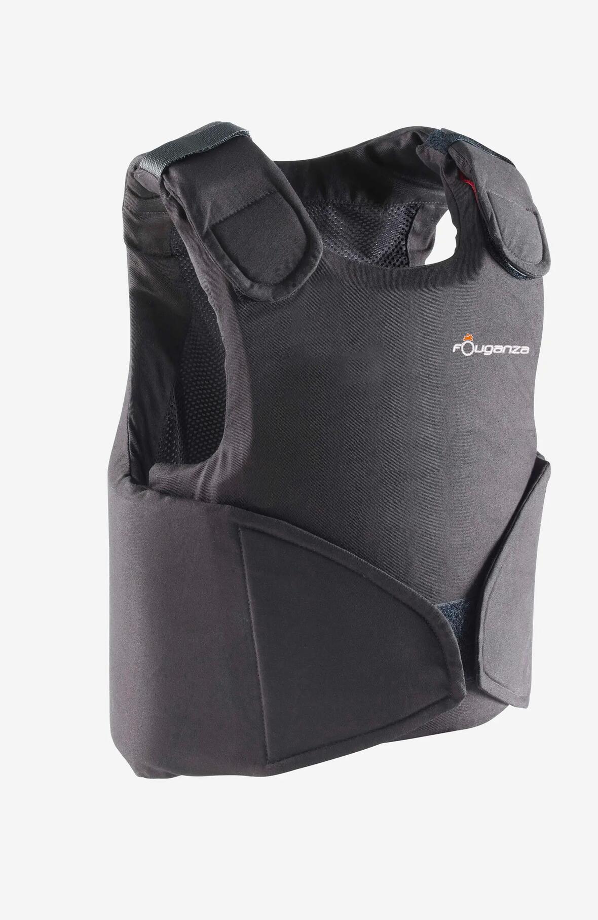 GILET DE PROTECTION ÉQUITATION ENFANT SAFETY 100 NOIR FOUGANZA