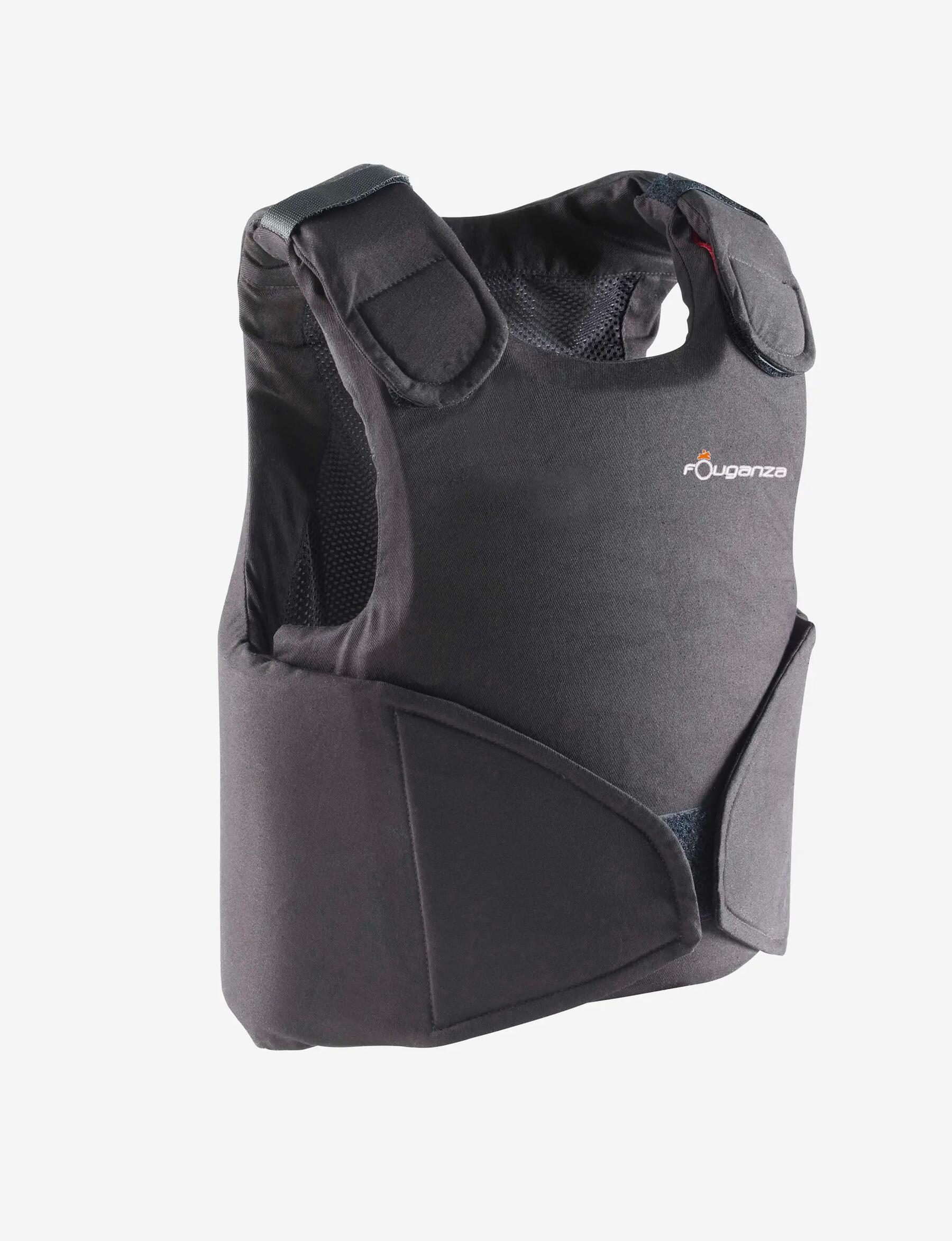 GILET DE PROTECTION ÉQUITATION ENFANT SAFETY 100 NOIR FOUGANZA