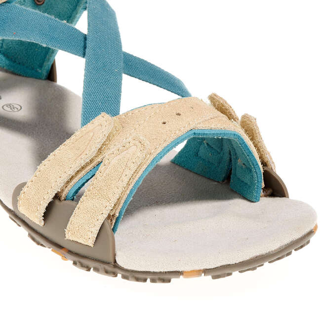 Дамски сандали за преход Arpenaz Swtich* 200, бежово/синьо QUECHUA ...