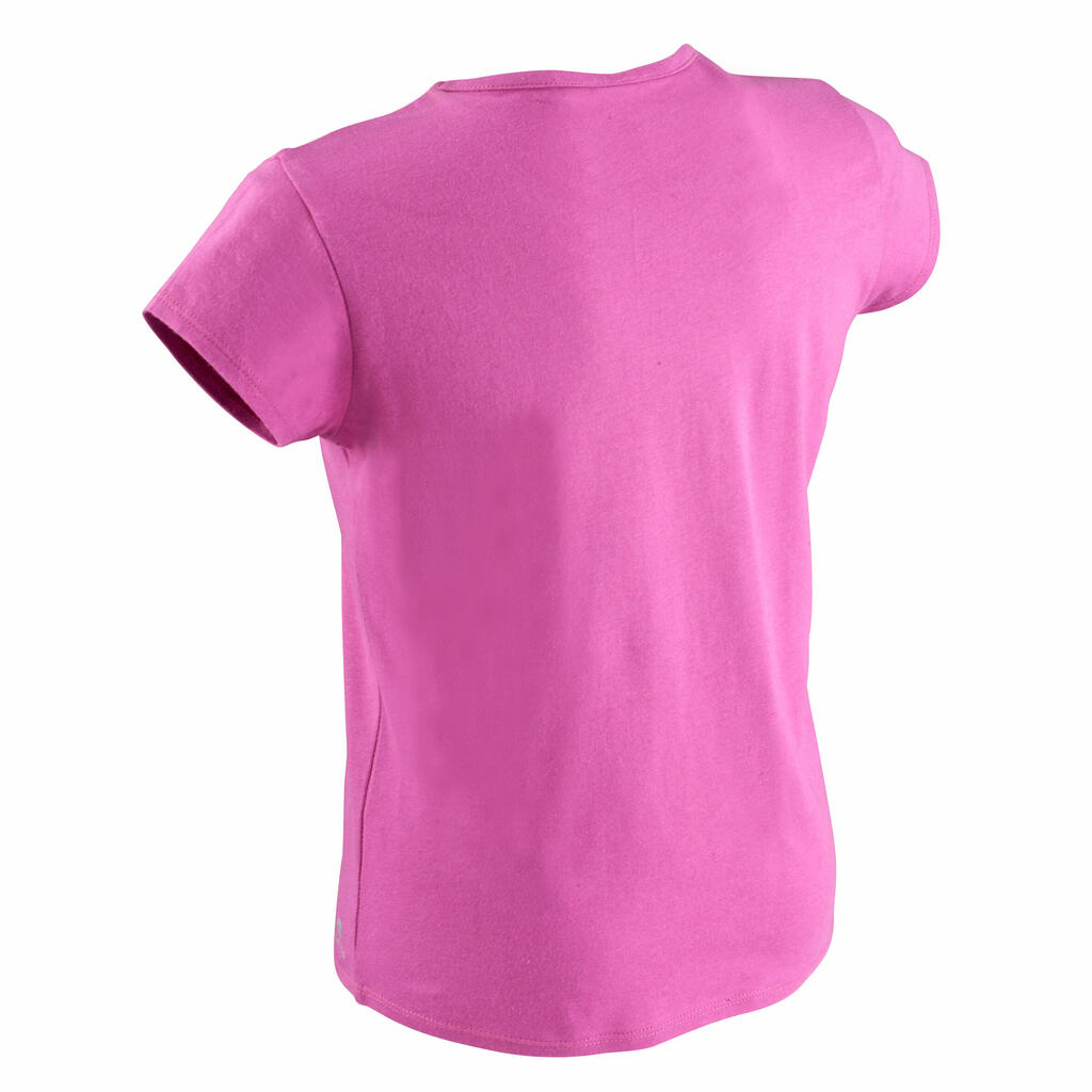 T-Shirt Gymnastik Kinder, rosa