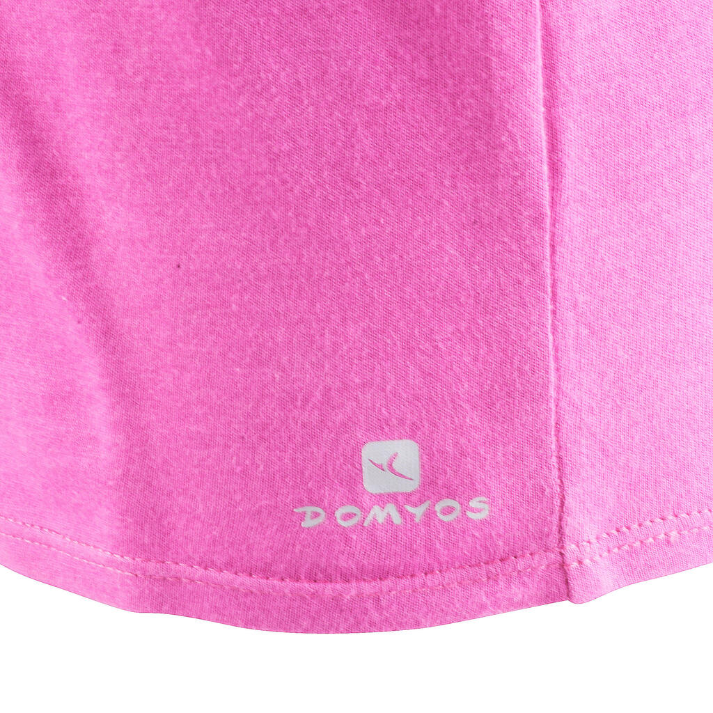 T-Shirt Gymnastik Kinder, rosa