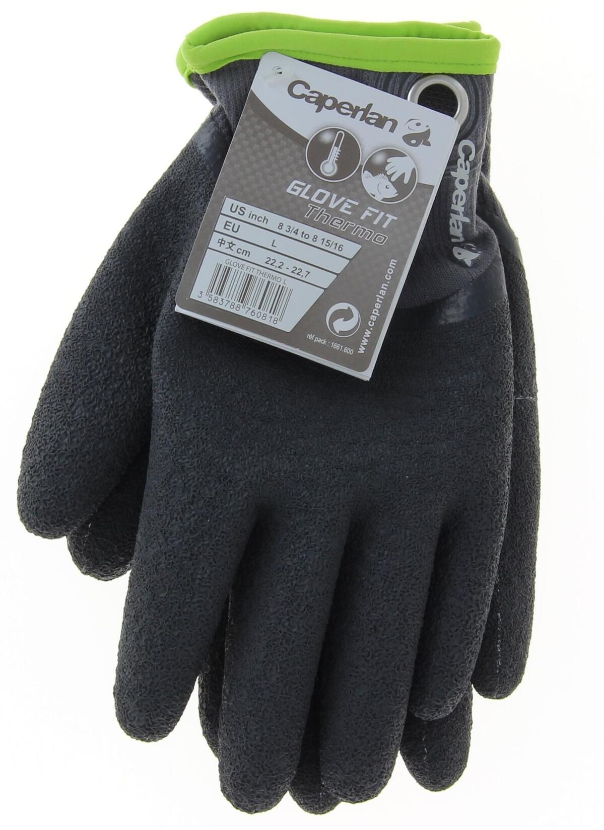 Fishing Neoprene Gloves Thermo with Three Opening Fingers 1 mm - 500 Black  - black - Caperlan - Decathlon