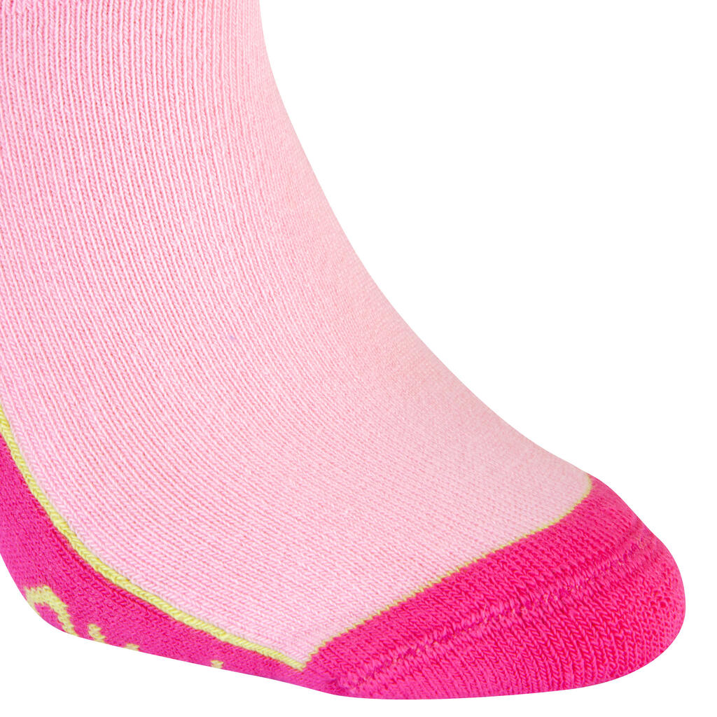 Skatesocken Oxelo Play Kinder pink/weiss