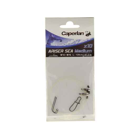 
      Fishing Surfcasting Leader Ariser Medium Set (5x No.4 hooks +5x No. 6 hooks)
  