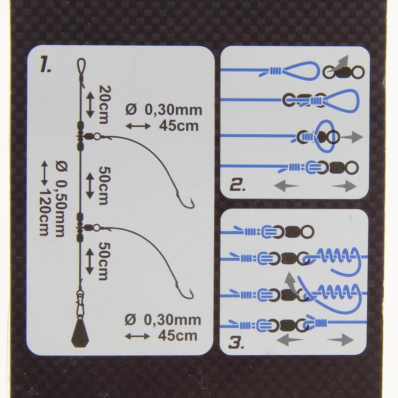 Surfcasting előke szett Ariser Medium (n°4 x 5+n°6 x5 horog)