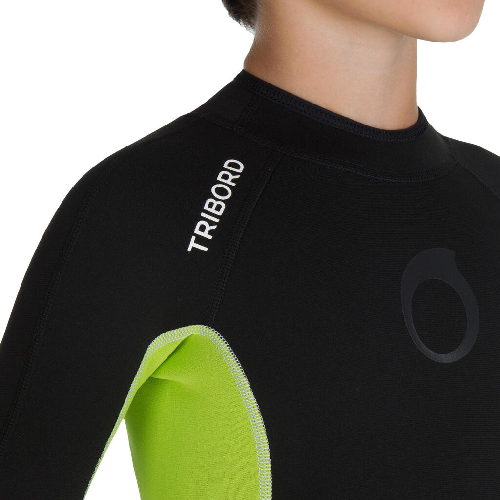 Neoprenanzug Shorty Surfen 100 Kinder grün