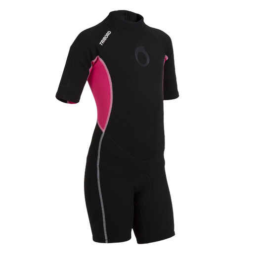 
      100 Girls' 1.5 mm Neoprene SHORTY Suit - Pink.
  