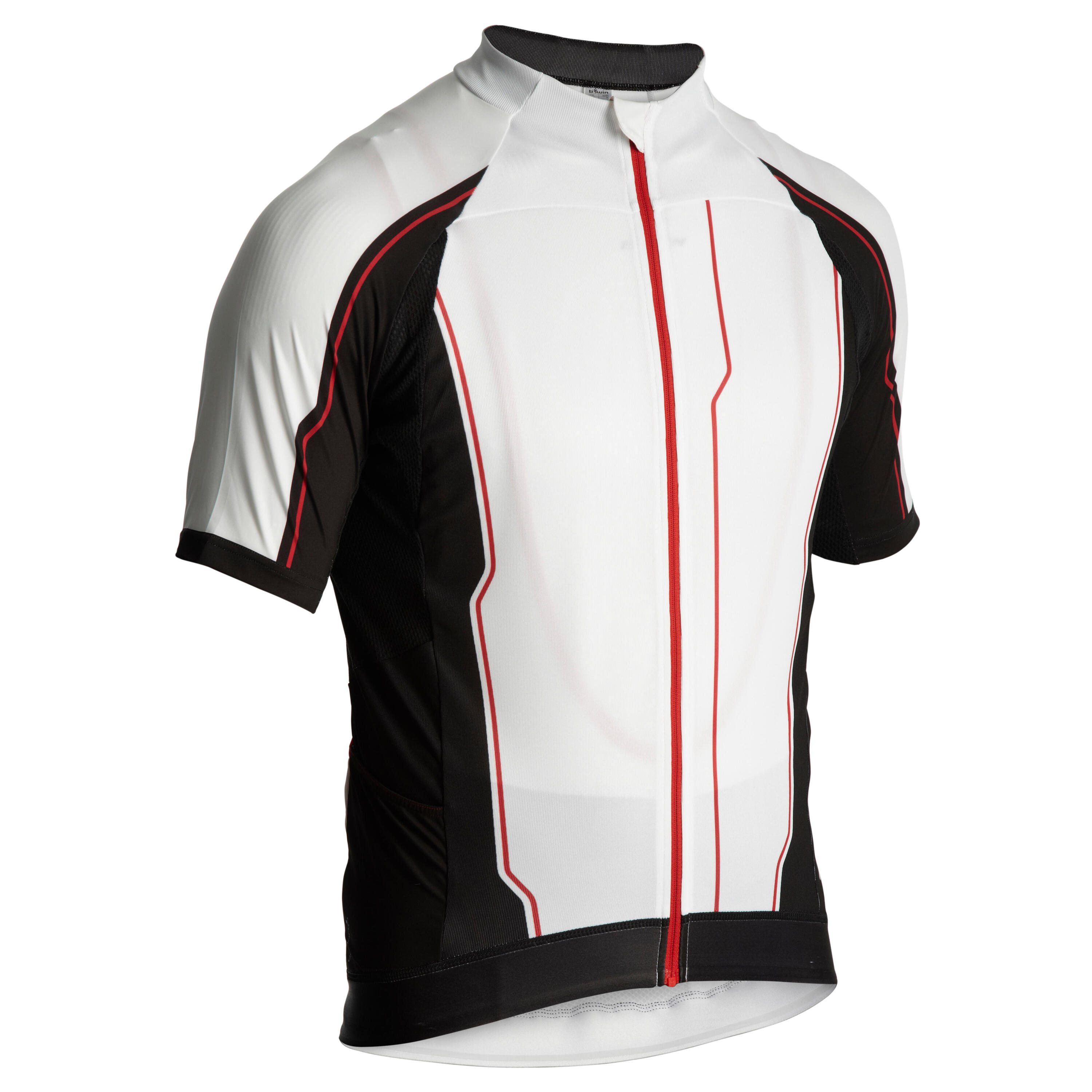 BTWIN WHITE/RED SS JERSEY 700