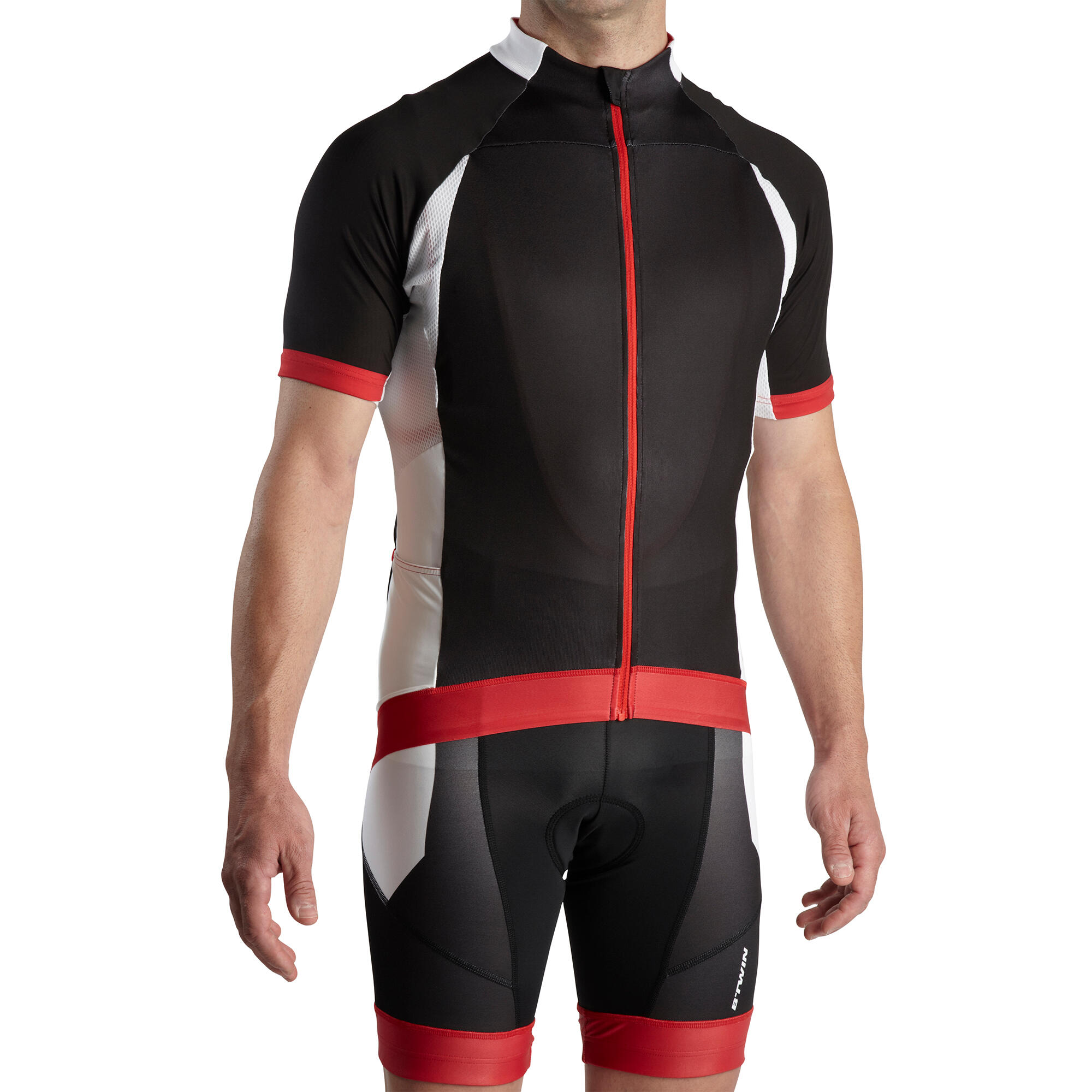 BTWIN BLACK/RED SS JERSEY 700