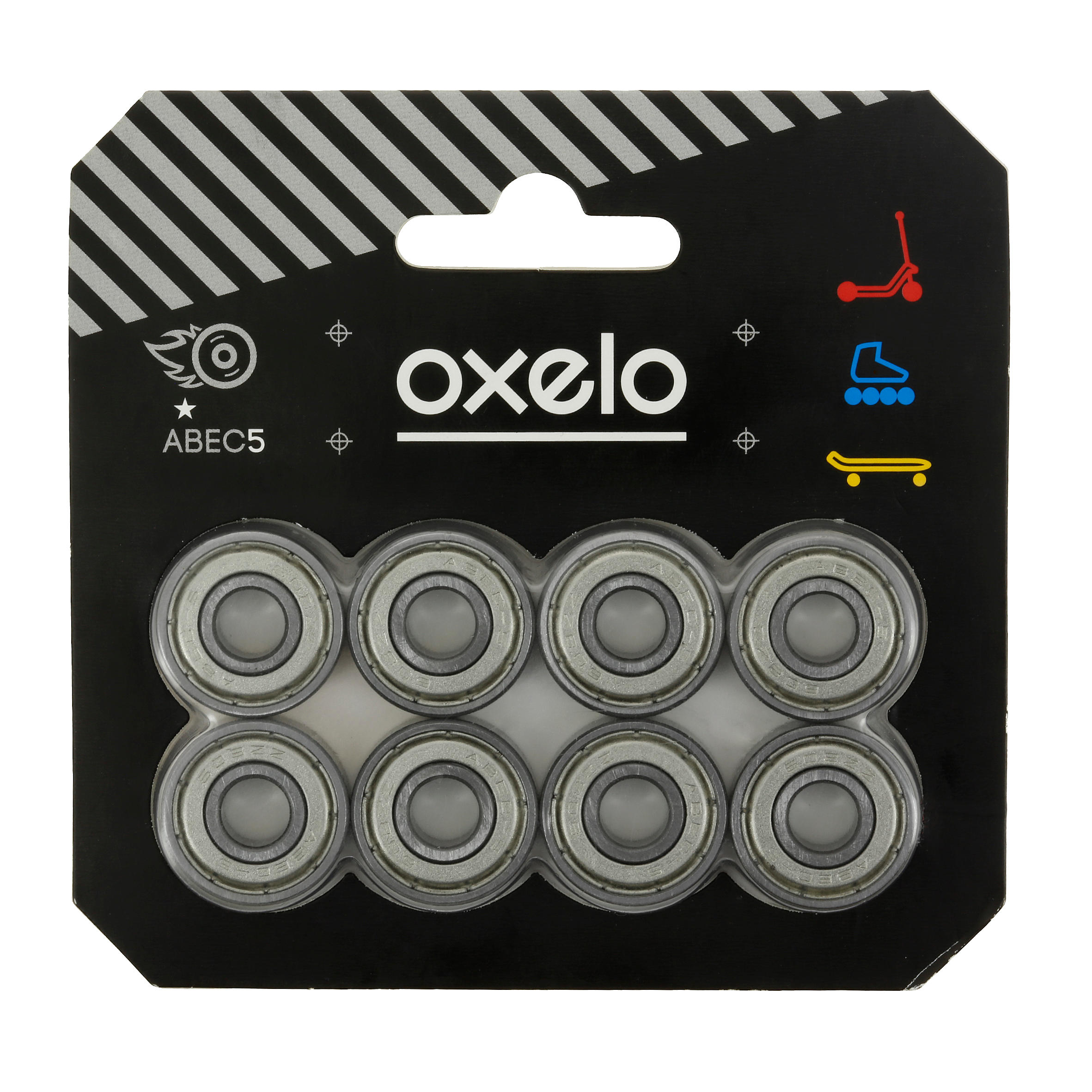 ABEC 5 roller sport bearings, 8-pack - OXELO