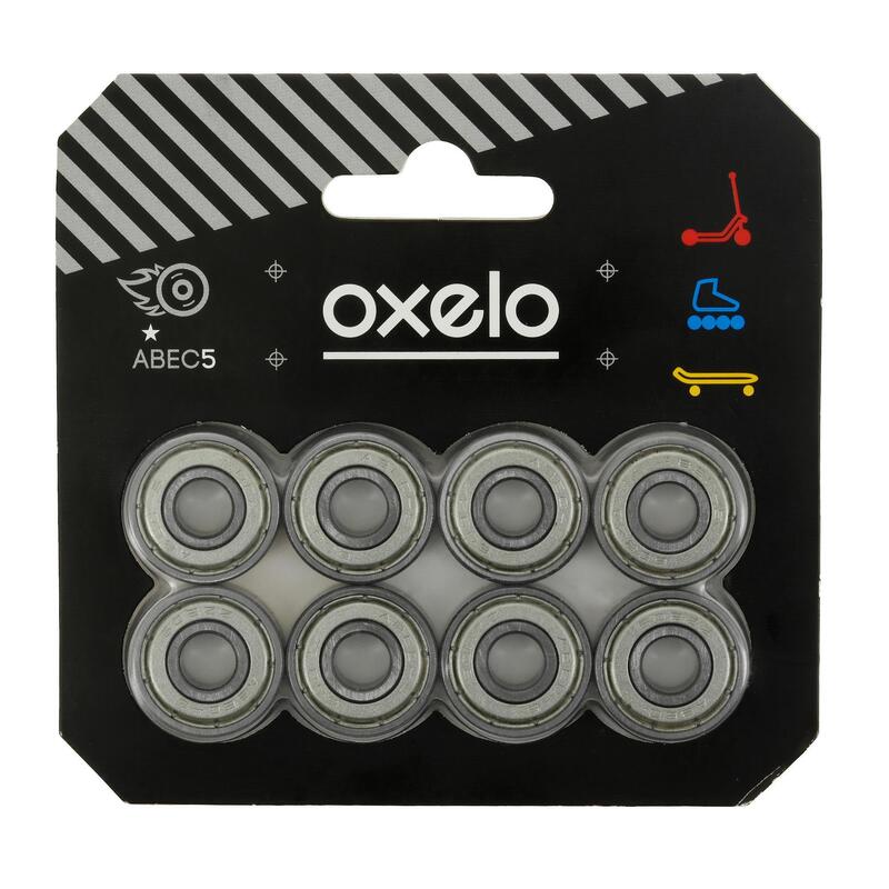 Set 8 rodamientos roller monopatín patinete ABEC 5