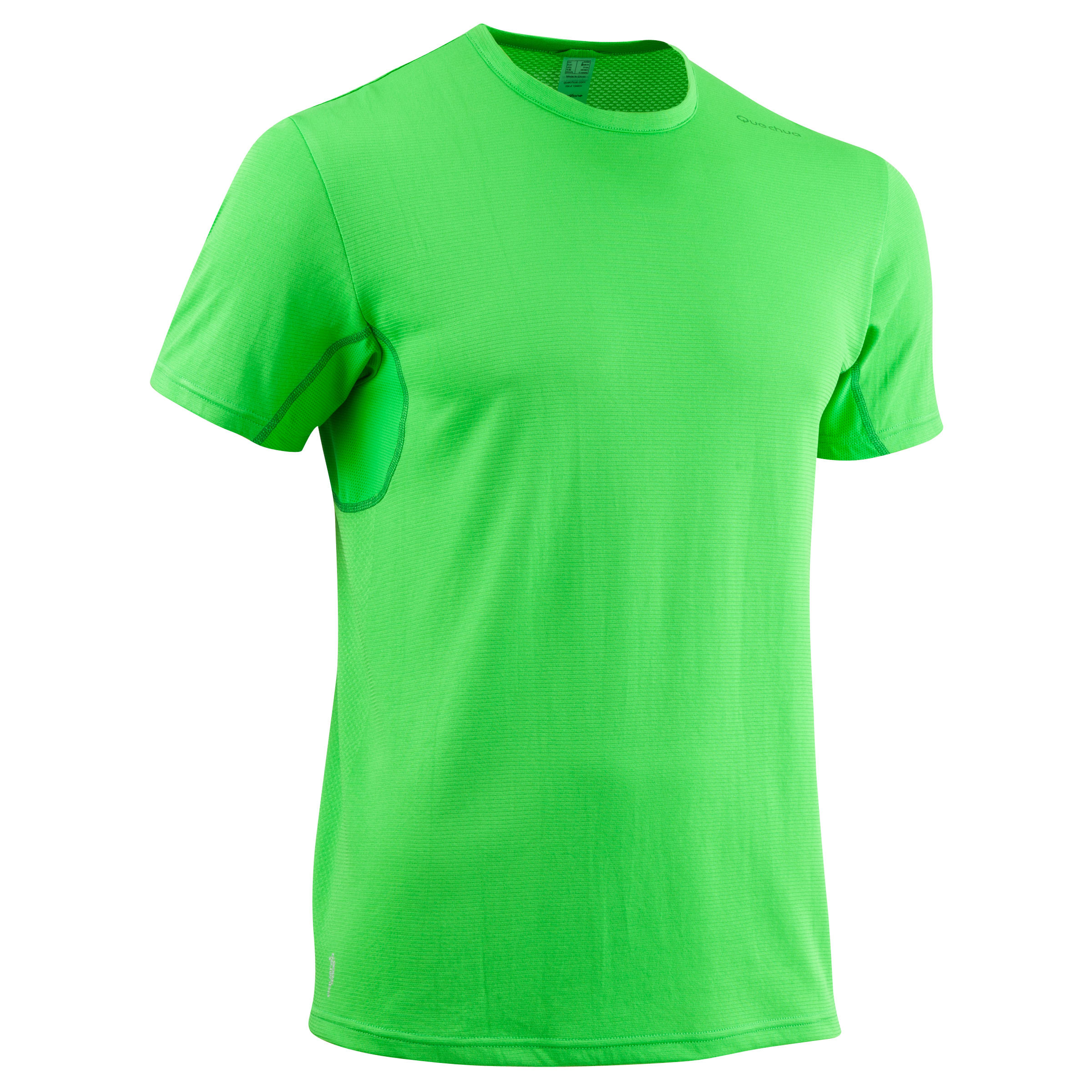 QUECHUA TechFRESH 50 Zip SS T-Shirt - Green