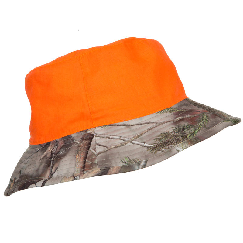 Actikam 100 camouflage reversible hunting sun hat brown Decathlon