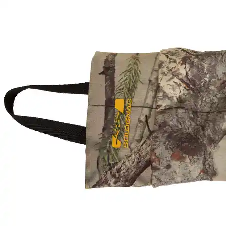 HUNTING GLOVES 100 THIN STRETCH - WOODLAND CAMOUFLAGE