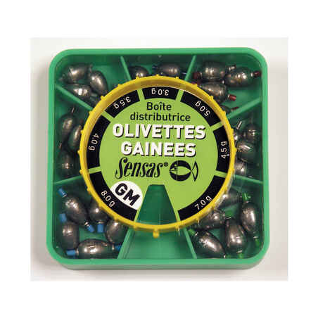 Škatla svinčenih uteži v obliki olive OLIVETTES XLOLIVETTES XL