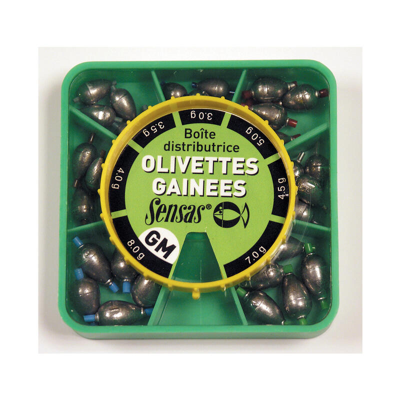 Visloodjes olivettes statisch vissen/matchvissen/quiver/bolognese XL doos
