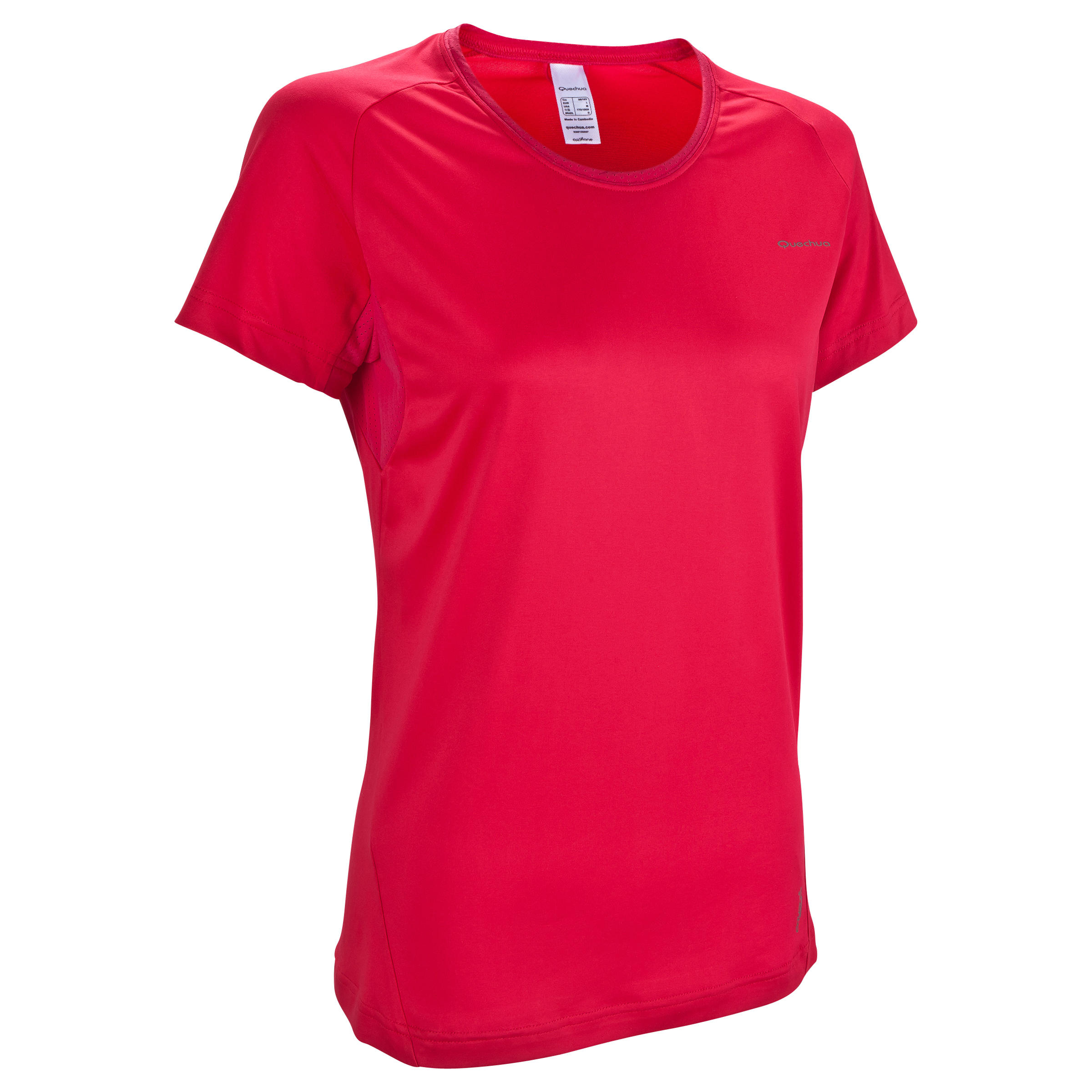 QUECHUA Techfresh 50 Women's Short-Sleeved Hiking T-Shirt - Pink