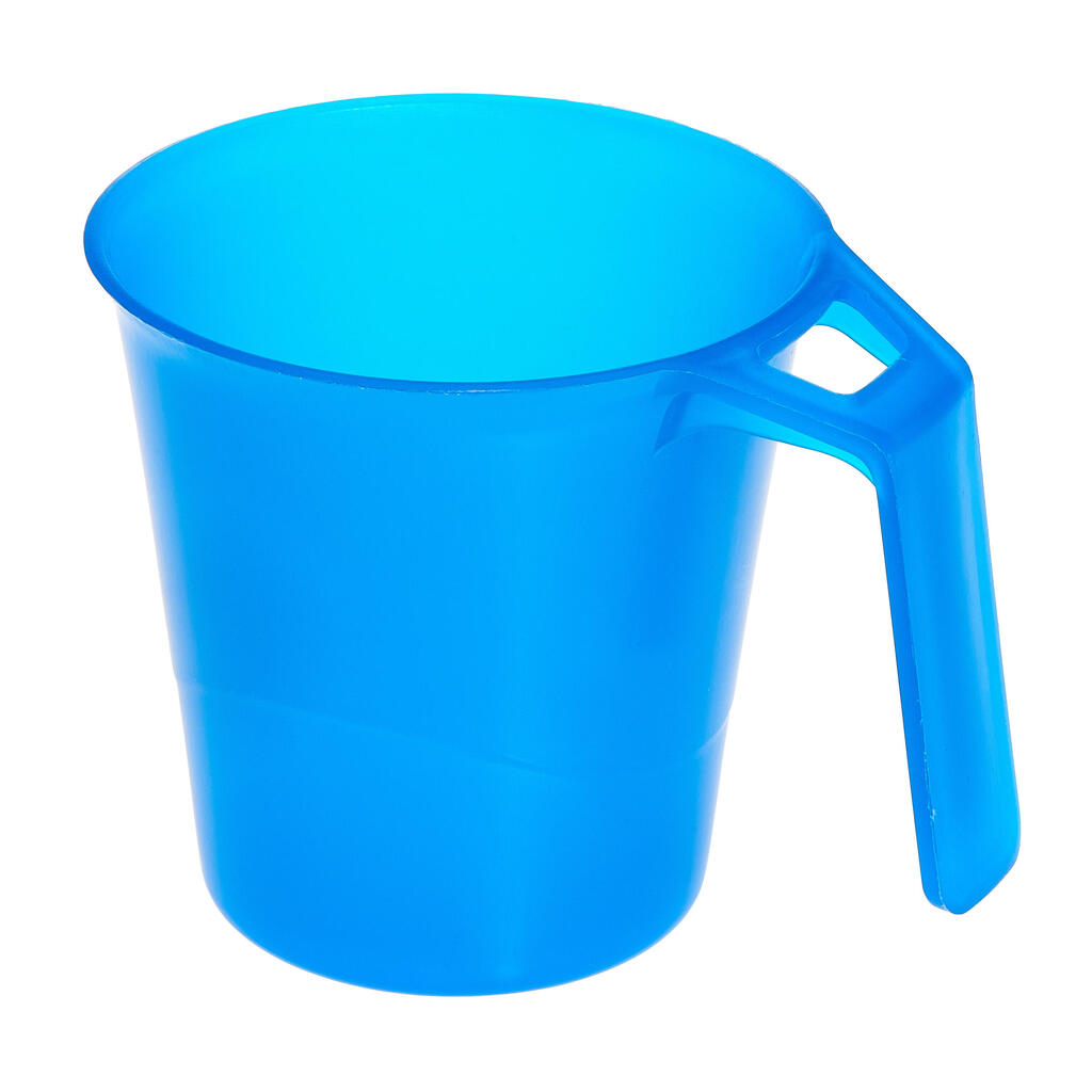 Plastic camping/hiking mug 0.3 litres - blue