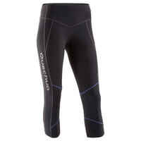Mountain Trail 500 women's 3/4 running tights - black and purple