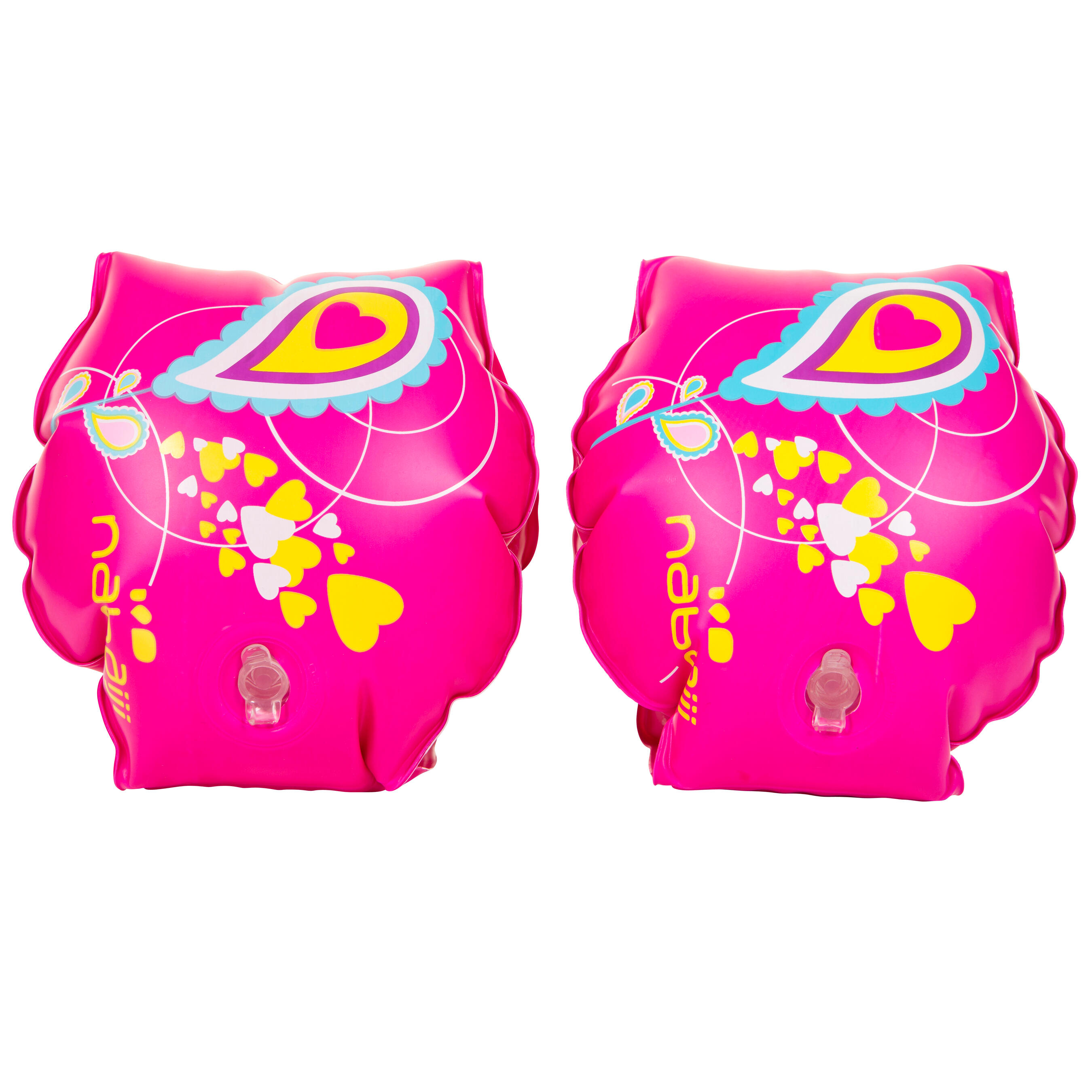 NABAIJI Armbands with "Kashmir" print and two inflation chambers - Pink 11-30 kg