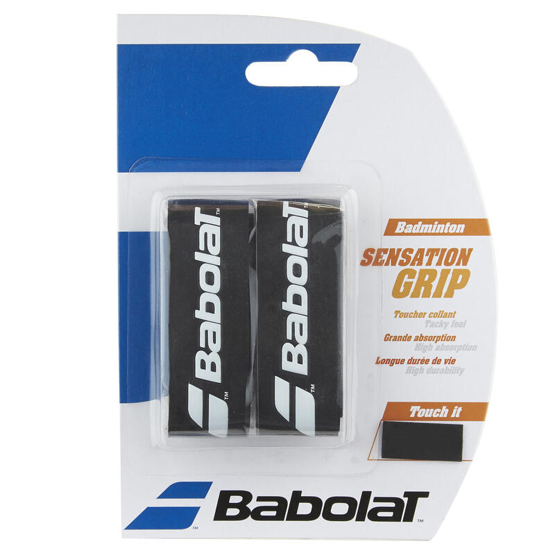 GRIP DE BADMINTON SENSATION - NOIR - LOT DE 2